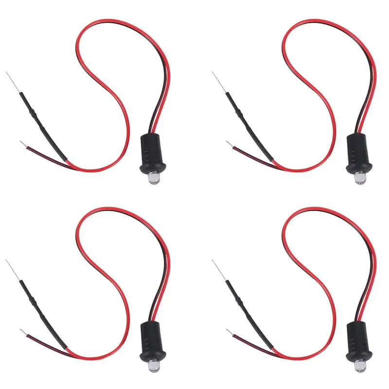 4X 12V Flashing Dummy Fake Car Alarm Dash Mount Led Light(Red)-Y41A