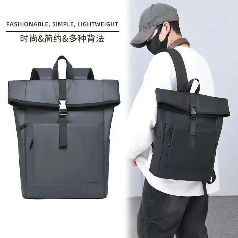 

Модный индивидуальный крутой стильный повседневный рюкзак с рулонным верхом для коротких поездок, большой вместительный дорожный рюкзак с рулонным верхом, горячая распродажа