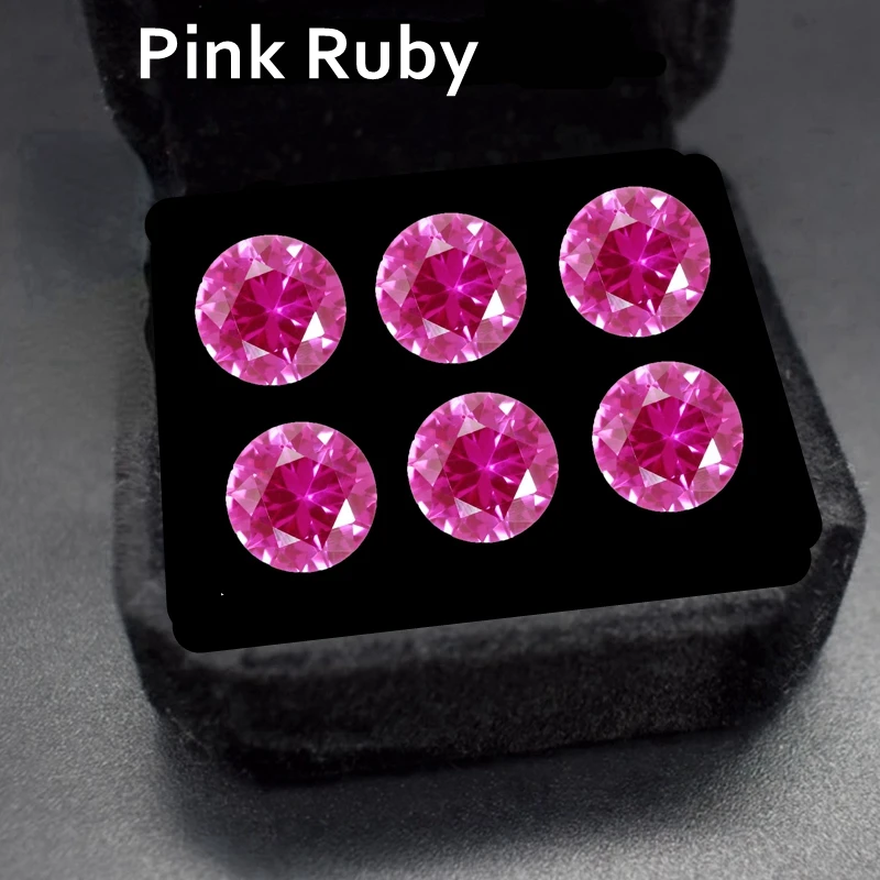 

Natural Pink Ruby Round Cut 15.0mm UV Test Gemstone for Jewelry Making and Collecting DIY Gemstones