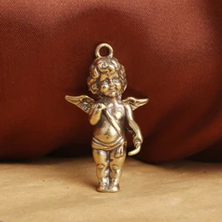Brass Angel Wings Pendants for Necklaces Solid Copper Key Chains DIY Accessories