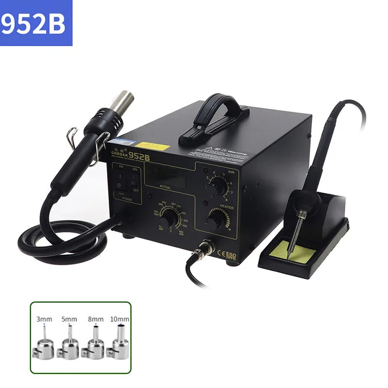GD952 Professional 2-in-1 Soldering and Desoldering Station with Adjustable Temperature Quick Heat Up For PCB Repair SMD Removal
