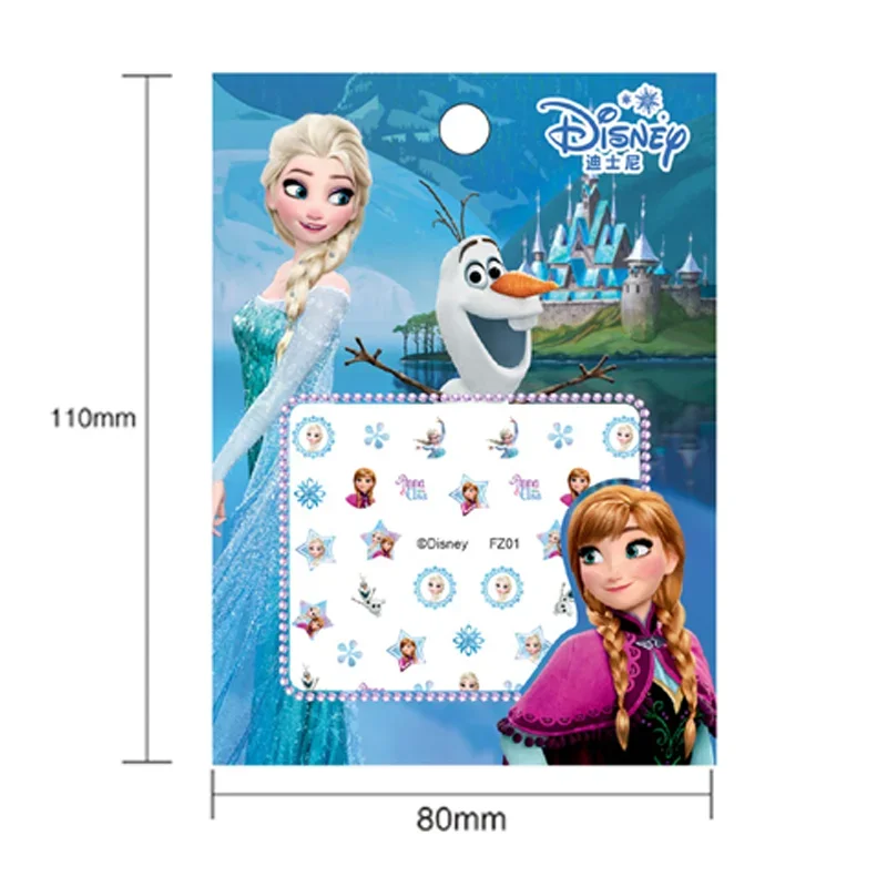 Gefrorene Prinzessin Elsa Anna Make-up Nagel Aufkleber Spielzeug Disney Schnee wittchen Sophia Mickey Minnie Kinder Cartoon Spielzeug Action figur