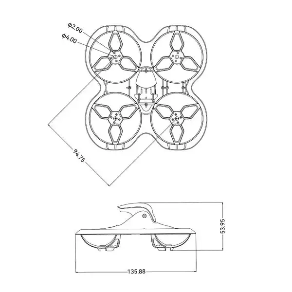 Original replacement parts for BETAFPV Cetus Pro/Cetus X quadcopter and FPV Kit, Spare Frame for Drone RC Tools