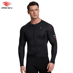 RION Men's Cycling Jersey MTB Shirts Bicycle Clothing Long Sleeves Jerseys Motocross Shirt Reflecitve Bike Top 20℃-35℃ Autumn