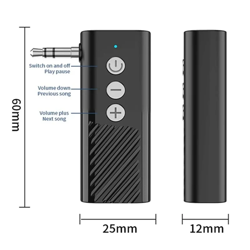 Ffyy-ワイヤレスBluetoothトランスミッター受信機、3-in-1 USBアダプター、オーディオレシーバー、カーチャージャー、TVスピーカー用AUX、5.3