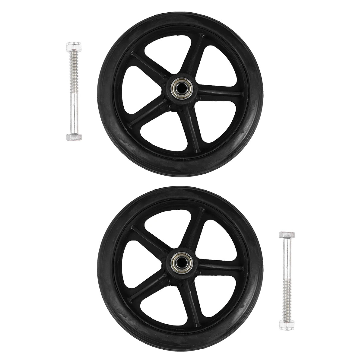 

2 Pcs Brake Wheelchair Accessories Manual Tire Walker Spare Parts Baby Replacement Wheels for Transport Chairs