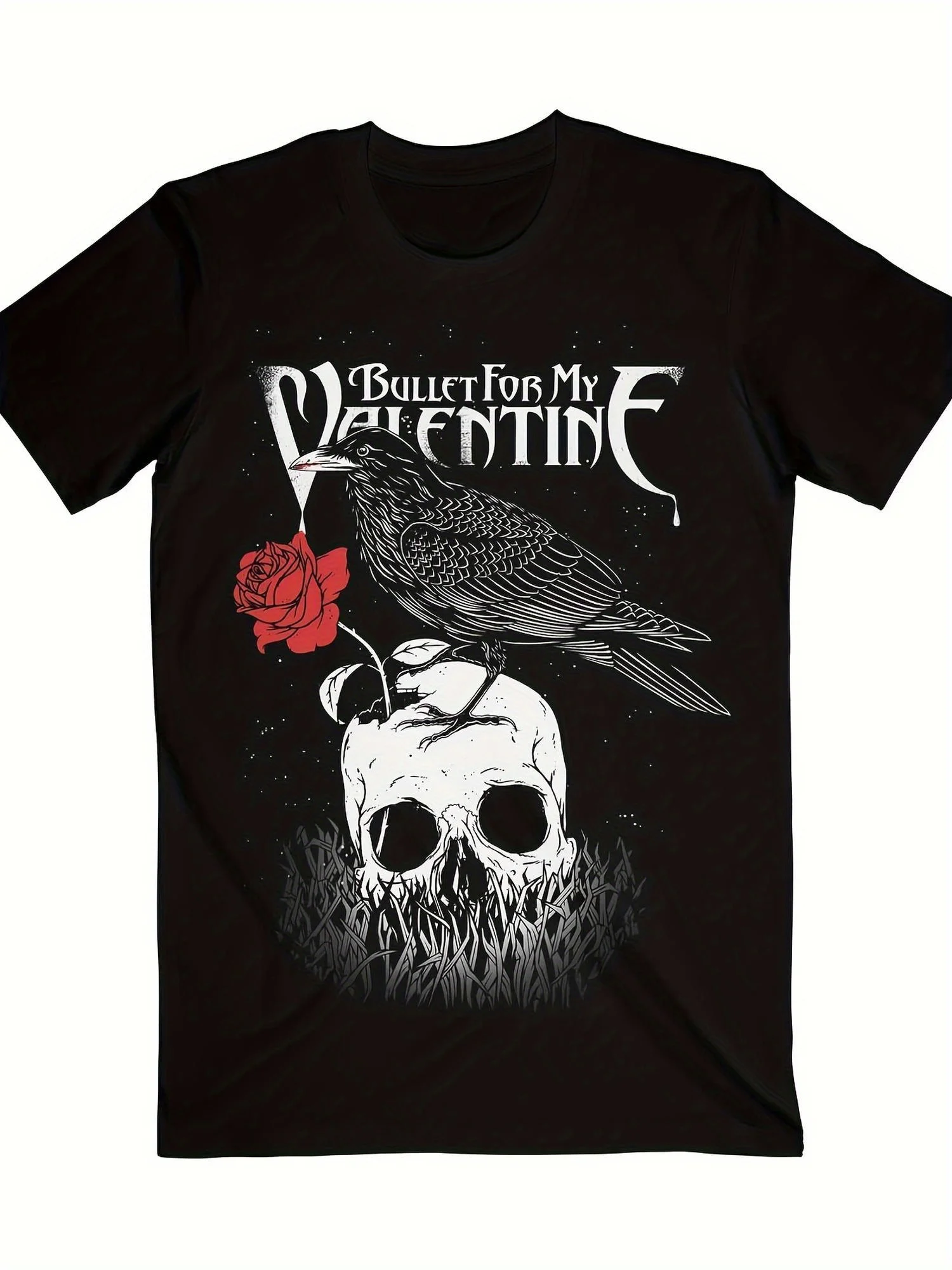 Bullet For My Valentine Raven Camiseta 100% algodão gráfico camisa de manga curta unissex masculino feminino verão