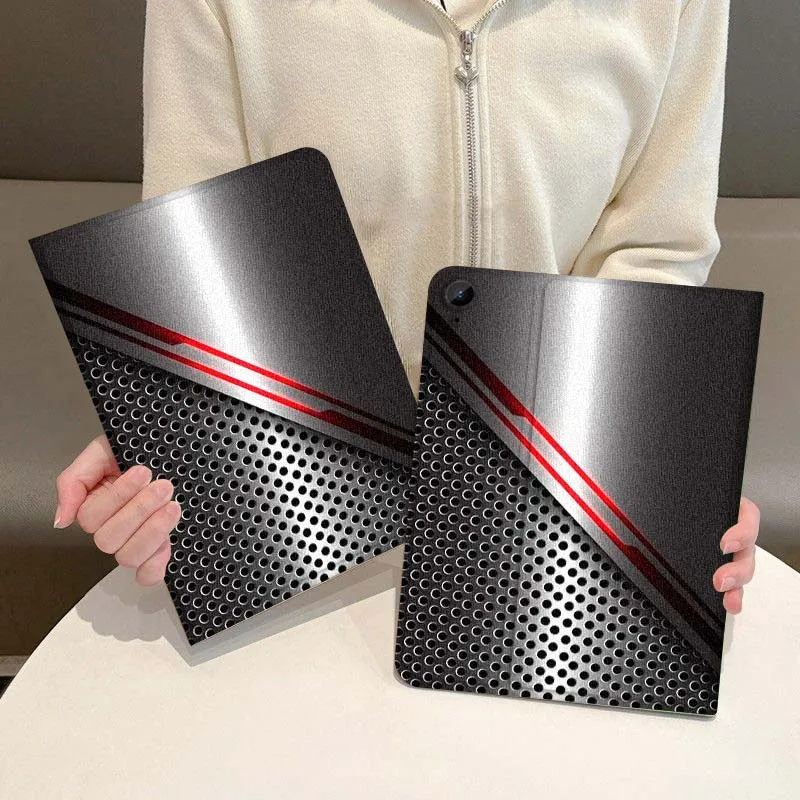 Capa para tablet com ilustração metálica para Samsung Galaxy Tab S7 S8 S9 S10 FE Plus Lite 11 12,4 13,1 polegadas