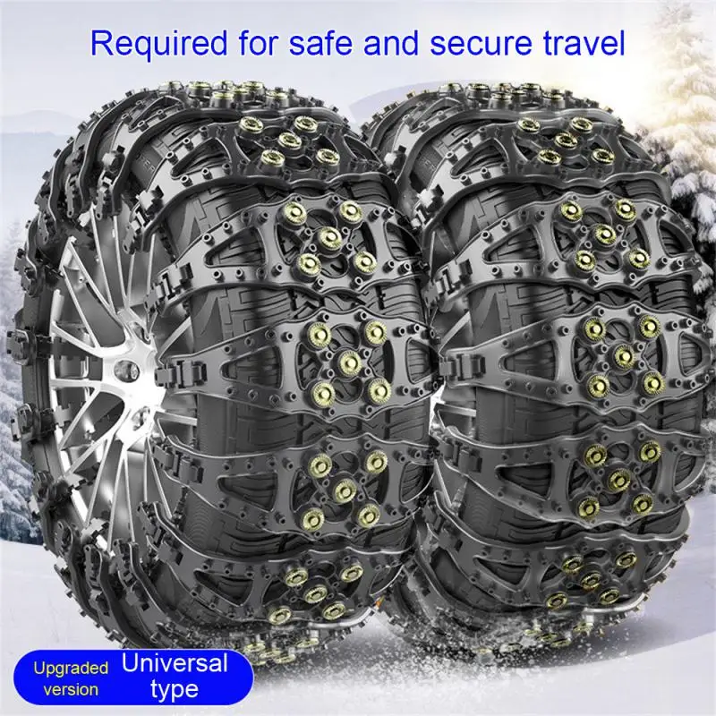 1-10PCS Anti Skid Snow Chains Universal Car Winter Tire Wheels Chains Wear-resistant Outdoor Snow Tire Emergency Anti Slip Chain