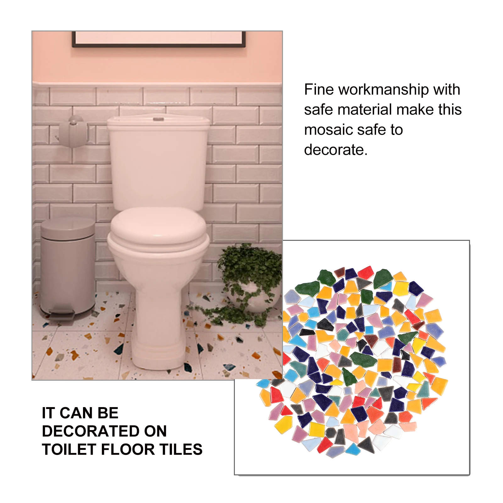 

200 G Tiles Durable Small for Crafts Glazed Fragments Ceramic Diy Ceramics Bathroom