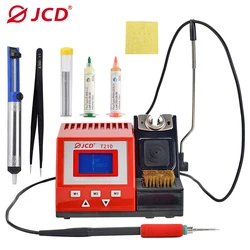 JCD-Estación de soldadura de 85W, soldador de 1.5S, estación de retrabajo de soldadura de calentamiento rápido para BGA SMD PCB IC, herramientas de reparación de soldadura T210