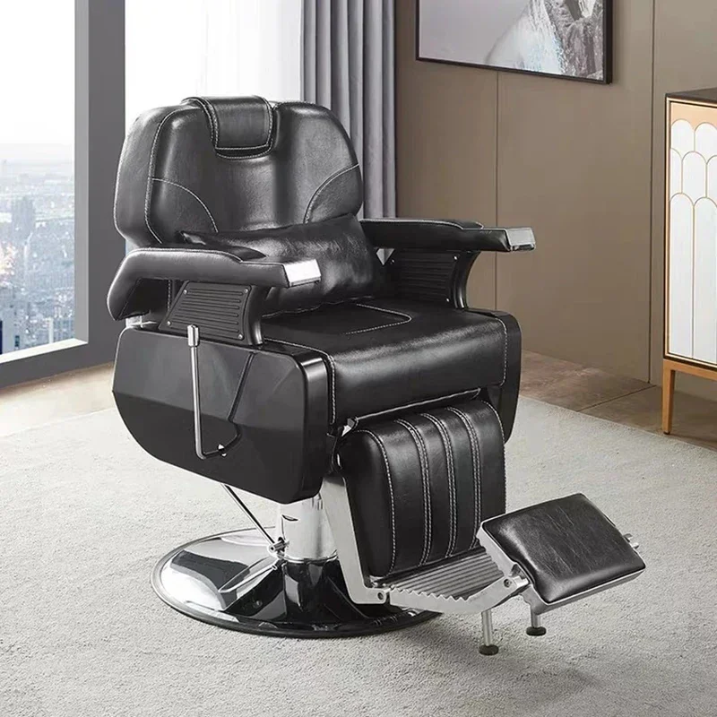 Barber Chair Leather Barbershop Beauty Salon Offer Reclining Hairdresser Spa Pedicure Cover Washing Shampoo Pink Luxury Black