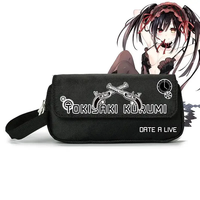 Anime DATE A LIVE Tokisaki Kurumi Kotori Itsuka Yatogami Tohka tobiachi Origami, Etc. Estuche de almacenamiento para lápices, regalo de papelería