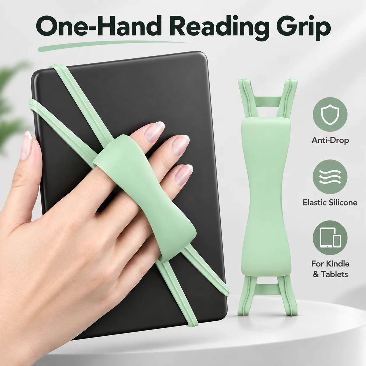 Universal Tablet Hand Strap Elastic Finger Grip Holder Anti Drop Strap for iPad Kindle Samsung Tablet One Hand Reading Accessory