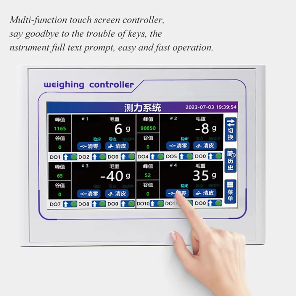 Multiple Channel Display Force Measuring Instrument 1CH 4CH with Software for Industrial Weighing Controller