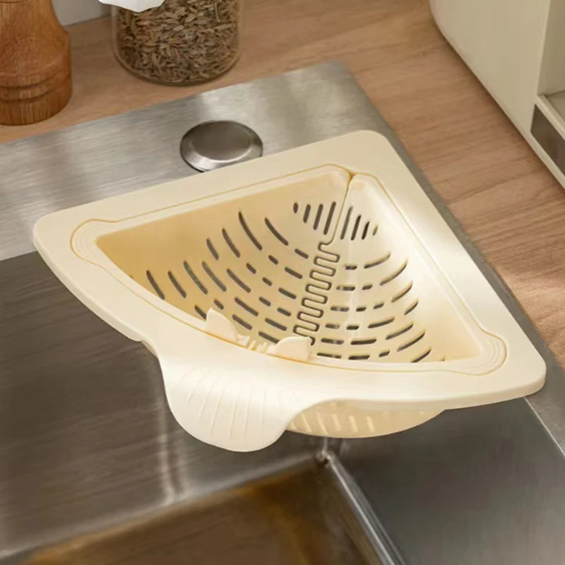 Drain Basket Sink Strainer With Handle Food Slag Strainer Kitchen Supplies Drain Trap Kitchen Accessories Food Residue Processor