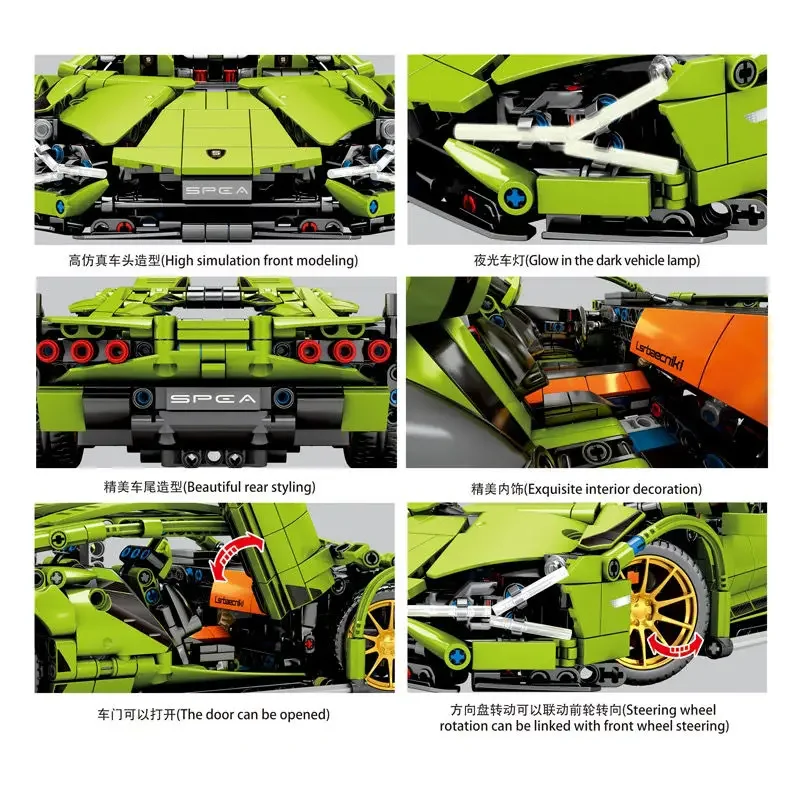 Technical APP Remote Control Moter Power Sport Car Building Blocks Bricks Speed Racing Supercar Sets Toys For Kids Models Gifts