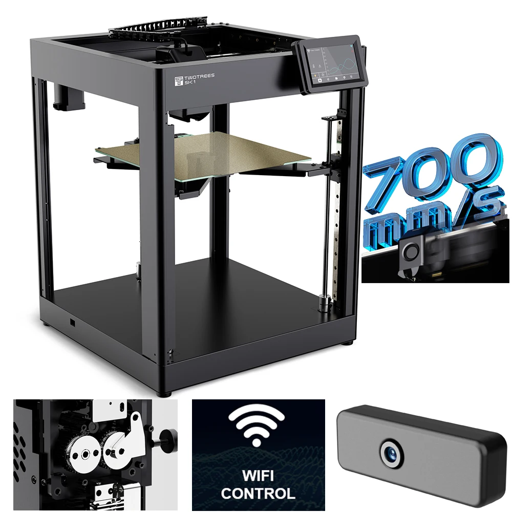 

Twotrees SK1 High Speed 3D Printer High-speed Printing Direct Extrusion CoreXY 3D Printer Kit with With WIFI Function Klipper