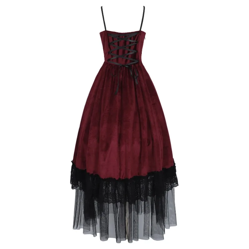 Halloween Adult Ccosplay Duchess Vampire Dark Gothic Witch Stage Role Play Dress Party Play Costume