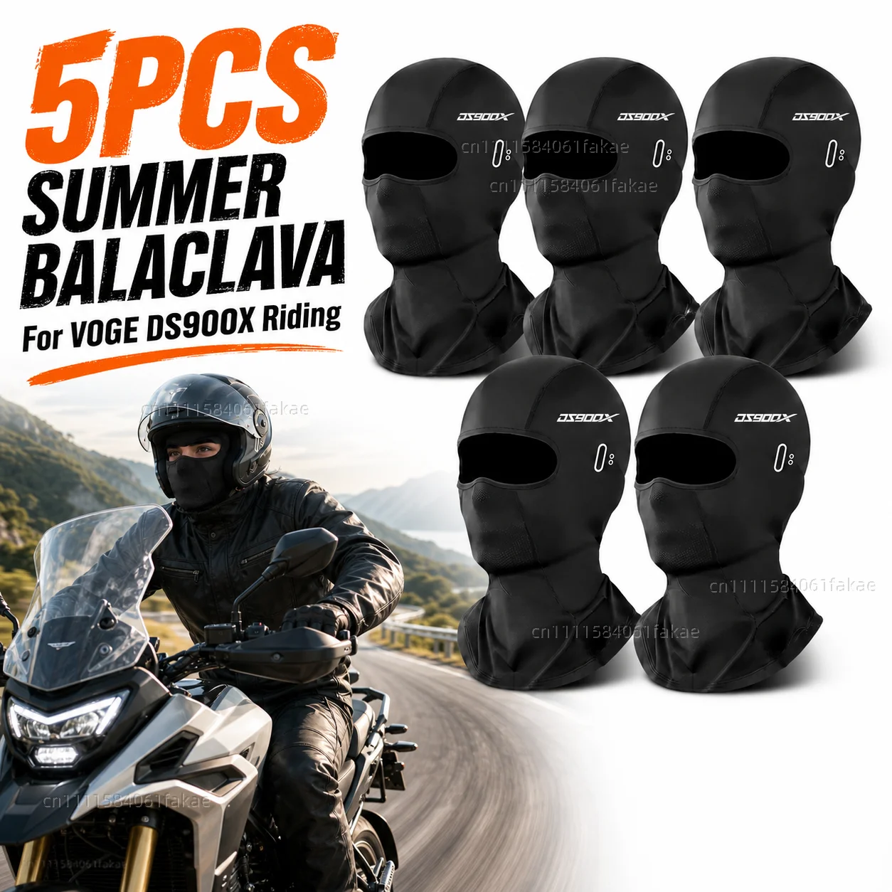 

5PCS Motorcycle Balaclava Summer UV Protection Glasses Face Breathable Hole For VOGE 900 DSX DSX900 DS 900X 900DSX Riding Gear