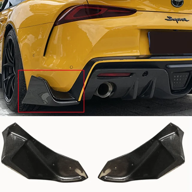 

Carbon Fiber Rear Bumper Corner for Toyota Supra A90 Dry Carbon Fiber Diffuser Corner