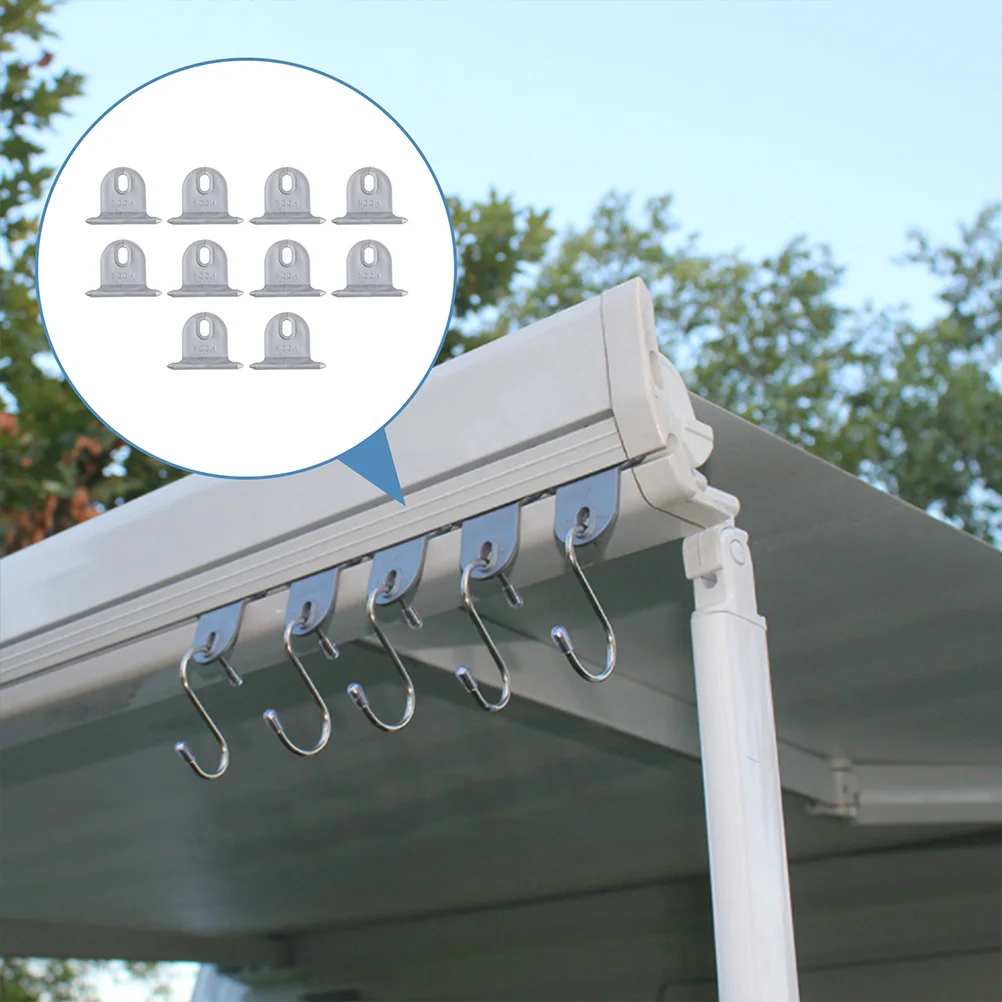 

5Pcs Awning Hooks Replacement Grey Heavy Duty Sun Sail Hanger for Touring Car Camper Trailer Awning Accessory Multi Functional