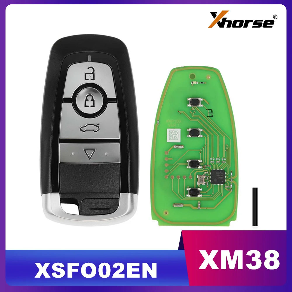 

1/2 шт. Xhorse XSFO02EN XM38 серии для Ford Type Smart Key 4 кнопки