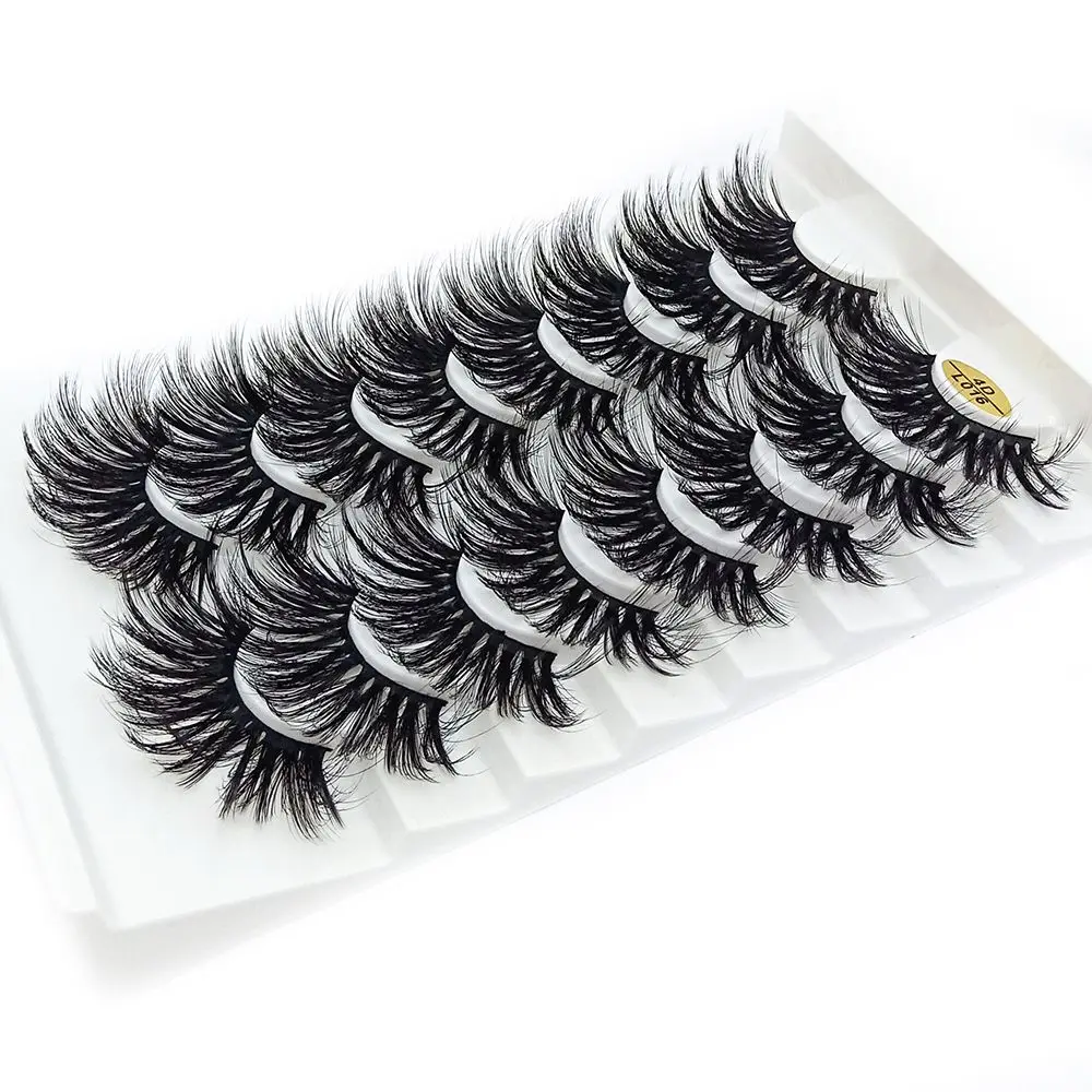 SKONHED 8 Pairs Beauty Wispy Fluffy Long Full Volume Eyelash Extension 4D Mink Hair False Eyelashes 25mm Lashes - view 3
