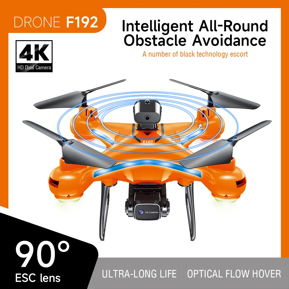 

F192 RC Drone 4K Professional Dual Camera Obstacle Avoidance Optical Flow Positioning Foldable Quadcopter Helicopter Kids Toys