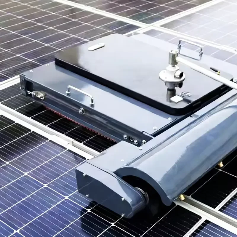 Remote Control Crawler Robot for Photovoltaic Panel Cleaning Single Brush All Terrain Solar Module Washer 1300mm Width 3-4