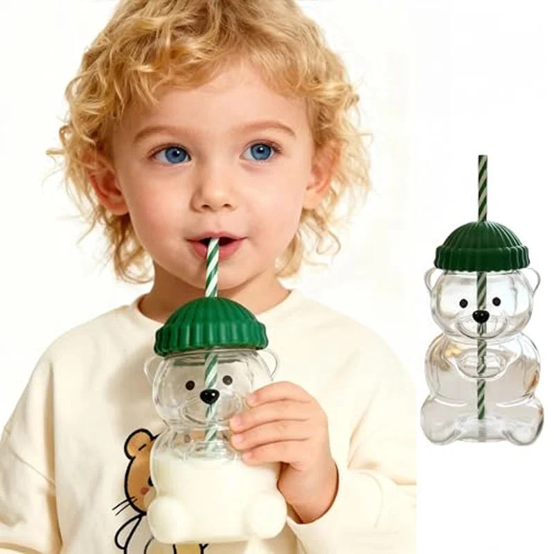 glass bear cup with straw and - đánh giá và giá Training Cup Straw