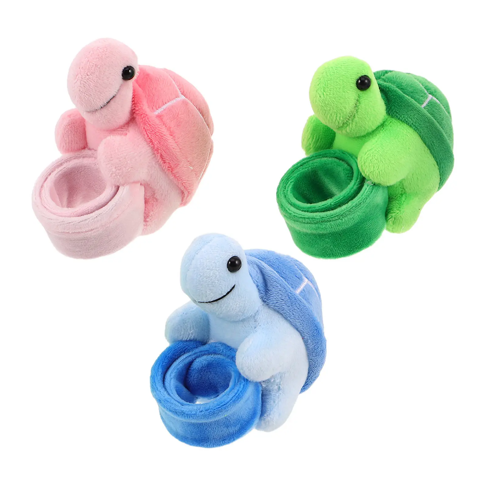 

3Pcs Reptile Slap Bracelets Kids - Soft Turtle Wristband Snap Cuff for Children Party Favors Birthday Decorations Goodie Bag