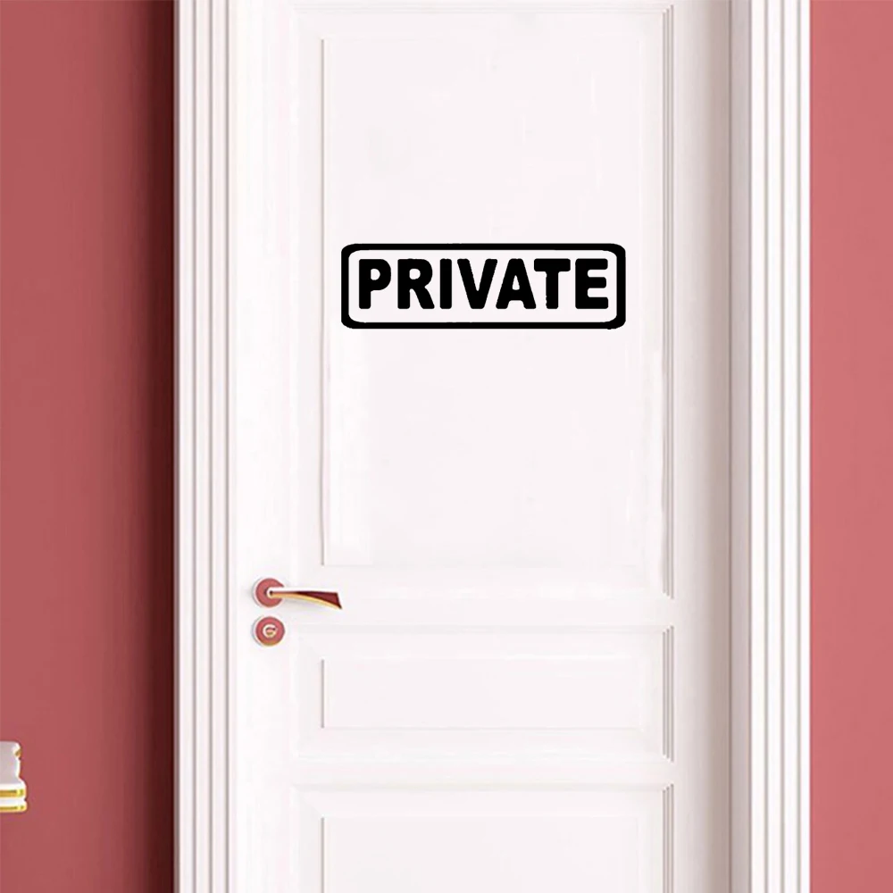 1 pc small size PRIVATE sign Door Sticker Wall Sticker Self Adhesive Vinyl Waterproof Wall Art Decal Wall Decoration Murals