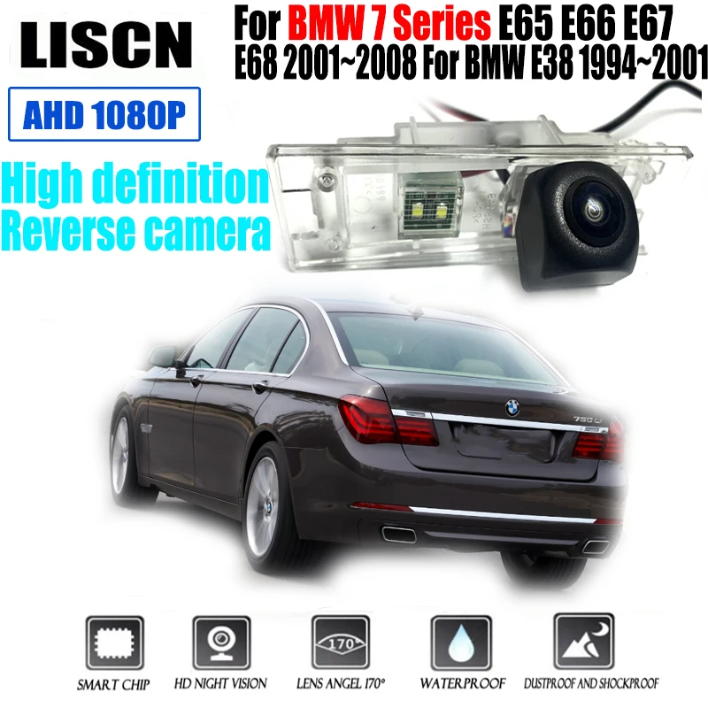 

HD Fisheye rear camera For BMW7 Series E65E66E67 E68 2001~2008 for BMW E38 1994~2001License plate Camera Backup Reversing Camera