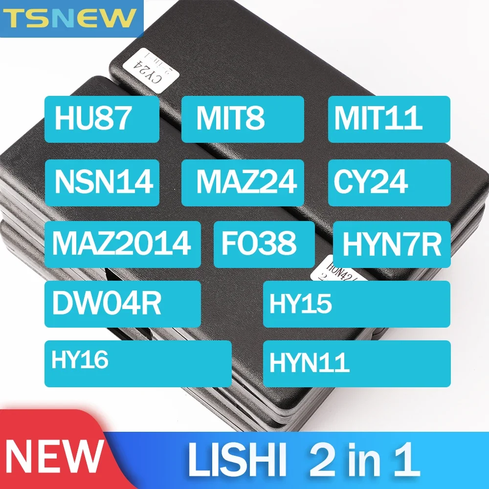 Lishi 2 IN 1 HU87 MAZ2014 DW04R NSN14 MIT11 CY24 MAZ24 MIT8 HYN7R FO38 HY16 HY15 Locksmith Tools