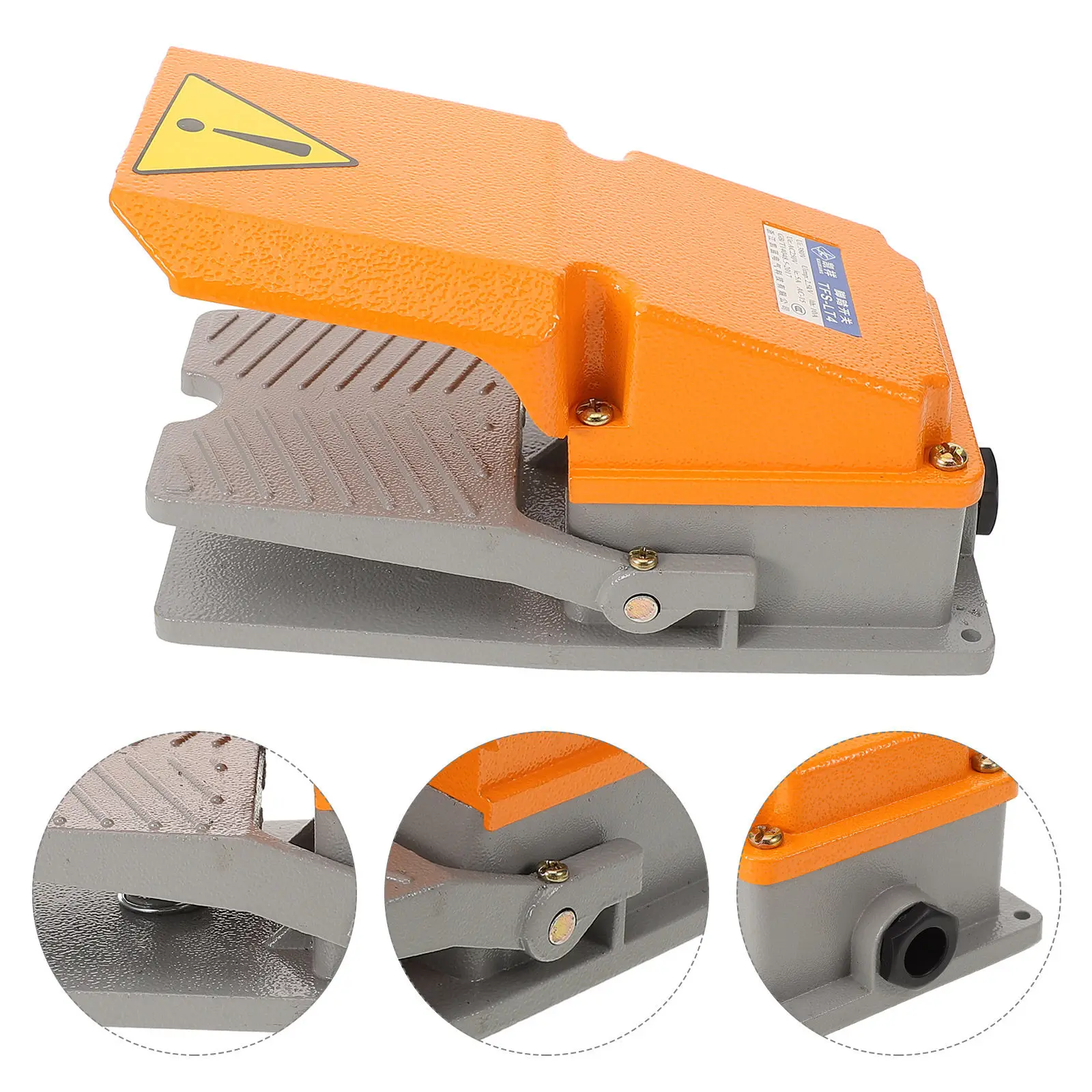 Foot Pedal Switch Aluminum Alloy Replacement Power Control for Machine Tools Table Saw Industrial Use