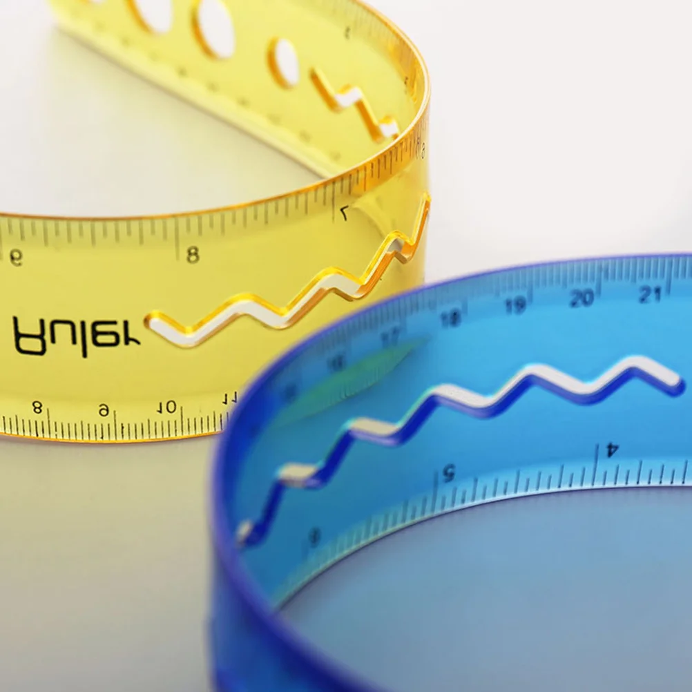 

1Pcs Creative Flexible Plastic Ruler 30Cm Clear Accurate Scale for Students Home Office Measuring School Stationery Random Color
