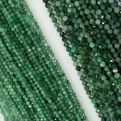 Natural Emerald Loose Beads for Women Jewelry Making DIY Bracelet Necklace 38cm Accessories Manufacturer Wholesale