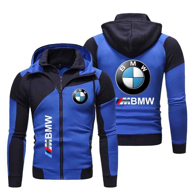 2025 New BMW Logo Hoodie Jacket BMW Men's Jacket BMW Winter Men's Thick Warm Double layer Zipper Outer Coat Multi Color