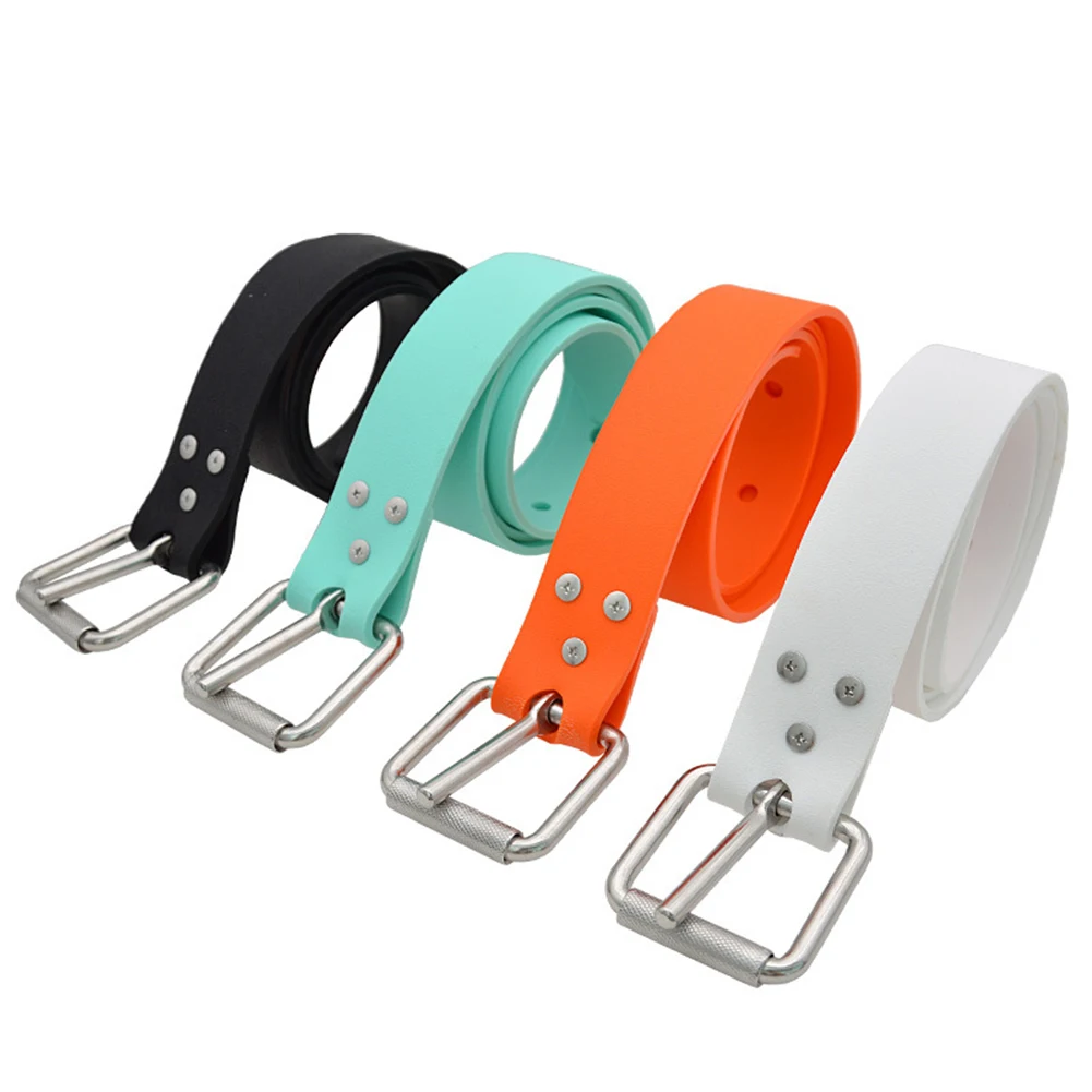 1 PC Weight Belt For Diving Spear Fishing Freediving Silicone Scuba Weight Belt Quick-Release Stainless Steel Buckle With 8 Hole