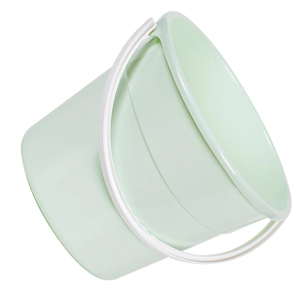 

1pcs Car Wash Bucket 12.2L Green Round Plastic Storage Container Cleaning Pail Mop Stackable Lightweight Large Capacity