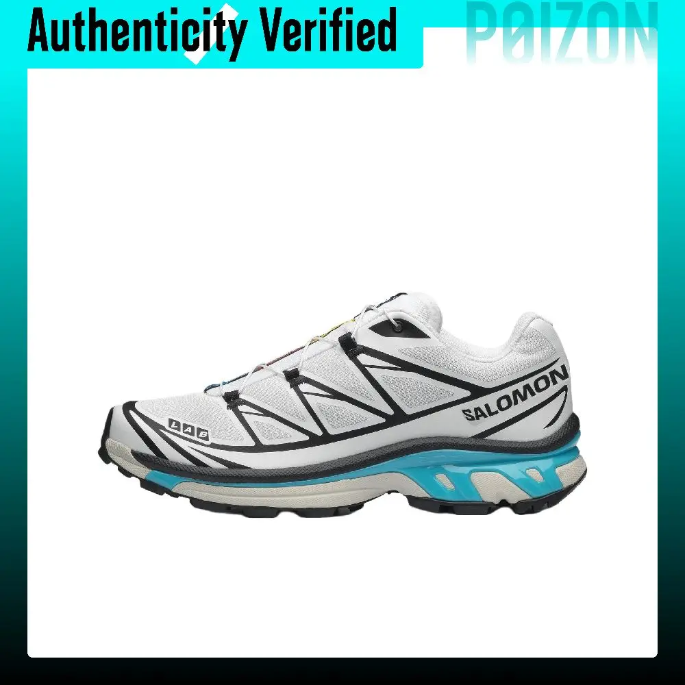 SALOMON XT 6 Running Shoes Unisex White Black Blue L49143300