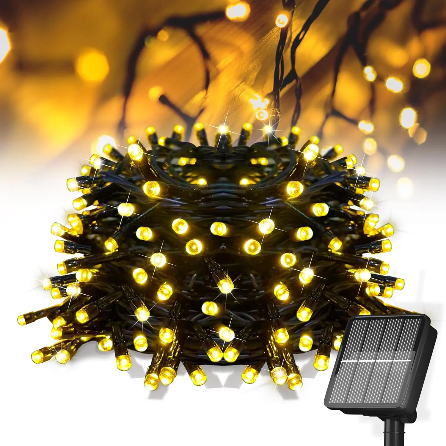 LED الشمسية السماء نجمة ضوء سلسلة في الهواء الطلق مقاوم للماء 8 طرق فناء ضوء عطلة الديكور ضوء ديكور حديقة المنزل الطرف
