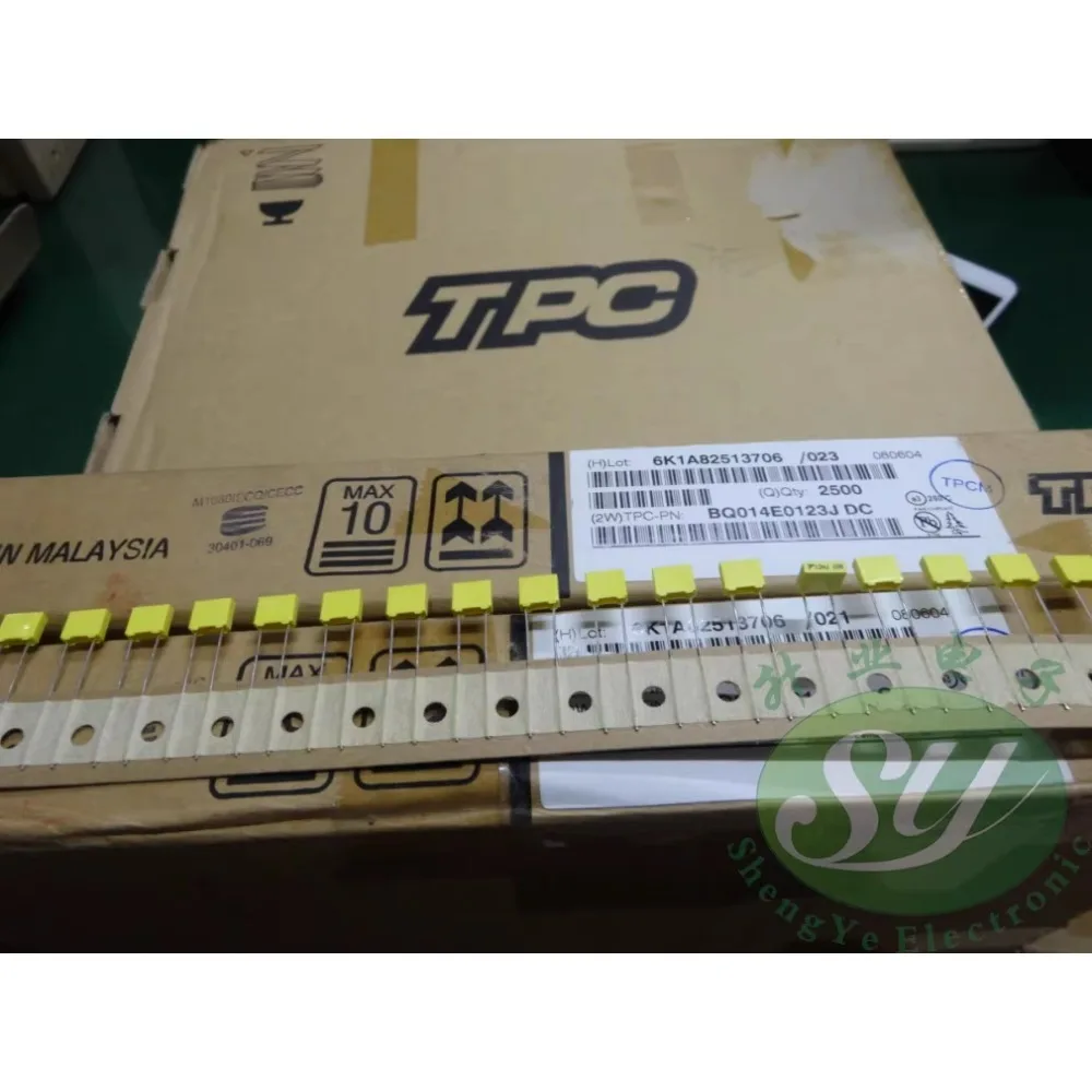 50PCS TPC 0.012uf/100v 12nf 123 ยี่ห้อใหม่ 5 มม.ตัวเก็บประจุฟิล์ม BQ014E0123J