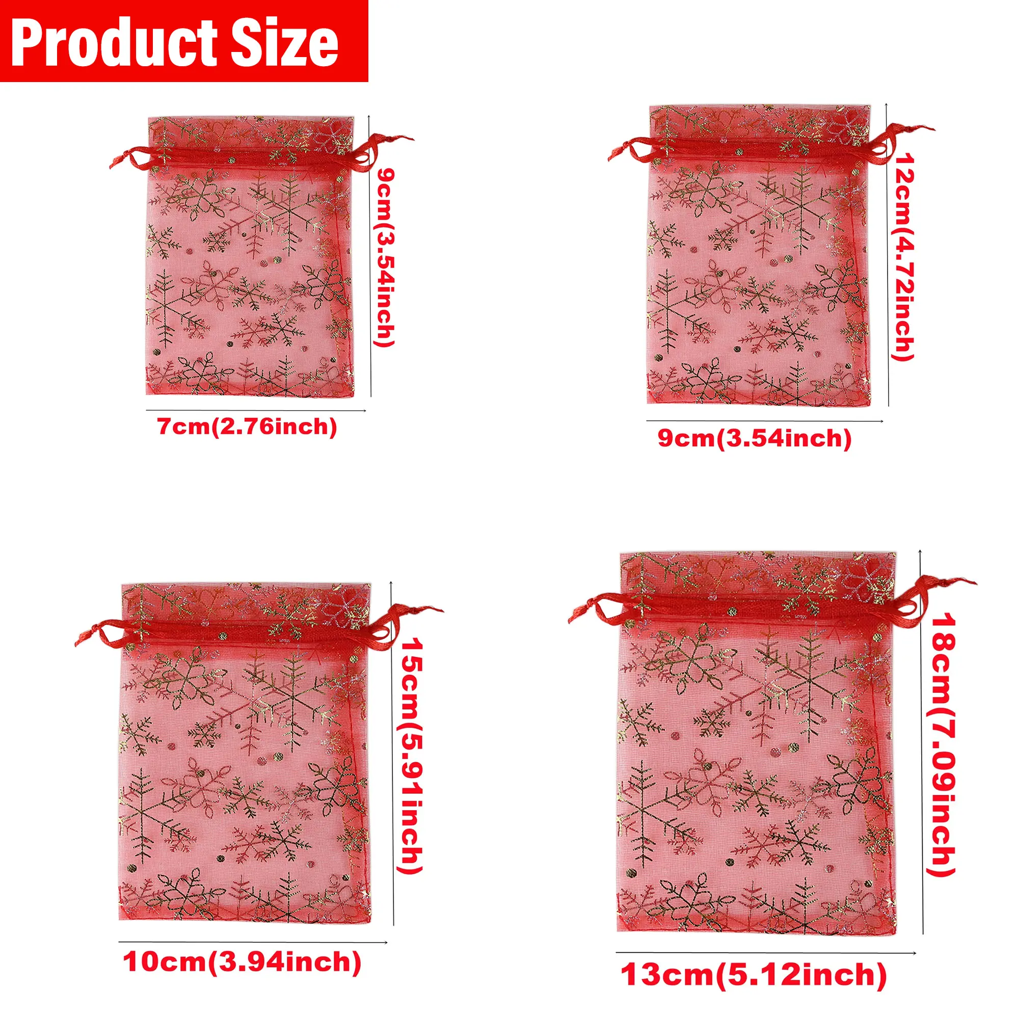 50PCS Moon Stars Drawstring Organza Bags Jewelry Gift Bags Pouches Gold Star Organza Favor Pouches for Christmas Wedding view 6