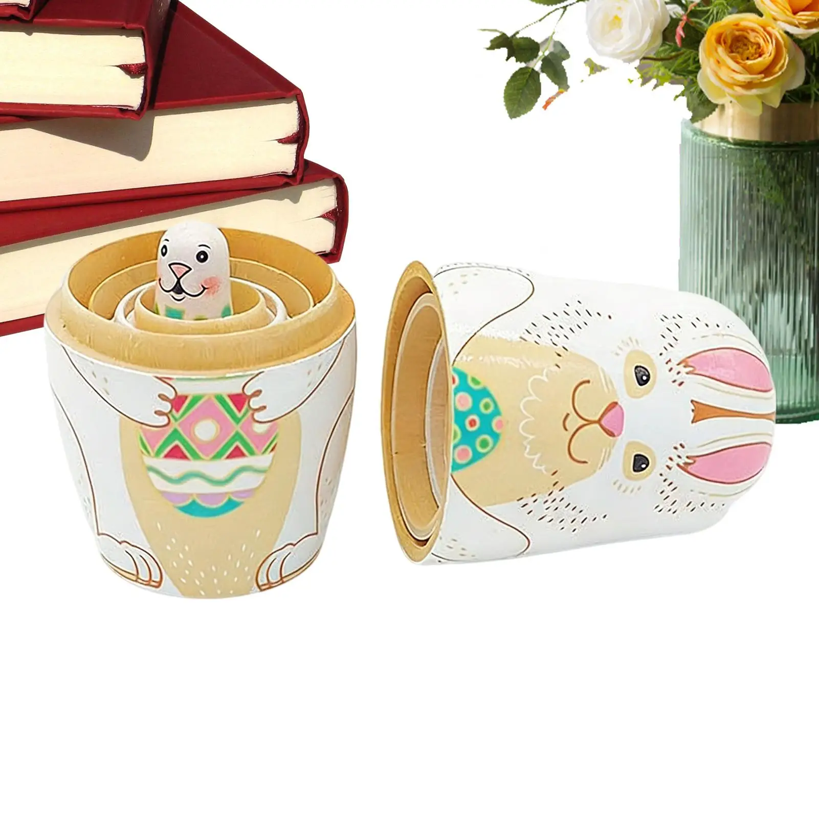 

Матрешки с тематикой пасхального кролика, традиционные русские матрешки для детей, мальчиков и девочек, для дома, гостиной, спальни, игровой комнаты, весна