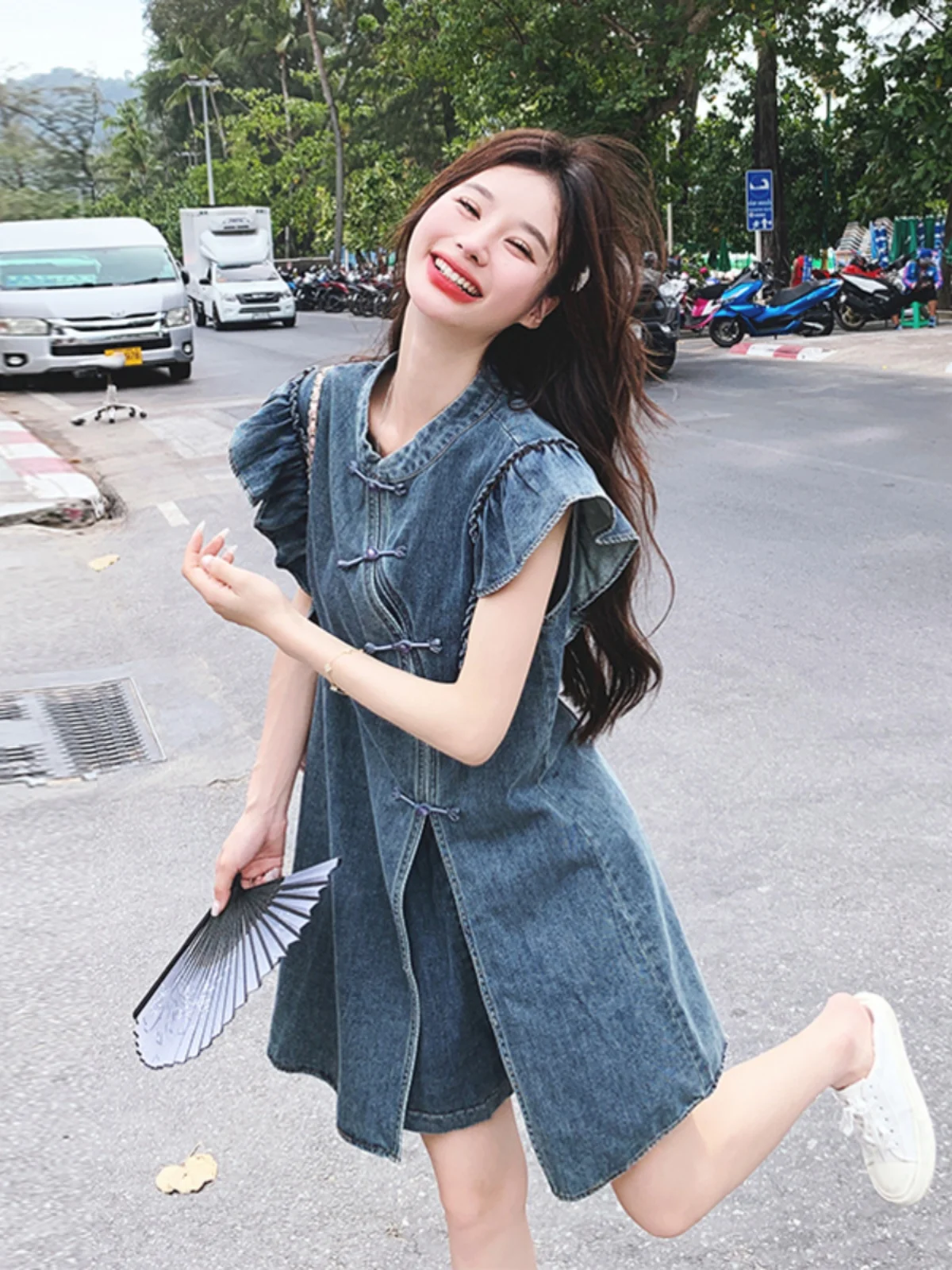 

New Chinese Style Fashionable Two-Piece Set Women's Short Jeans Shorts Summer 2026 Age-Defying Outfit Complete Ensemble