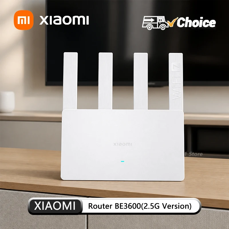 Original Xiaomi Router BE3600 WiFi7 2.4/5GHz Duan Bands 160Mhz 3570Mbps Mesh Networking Gaming Acceleration 2.5G Ethernet Port