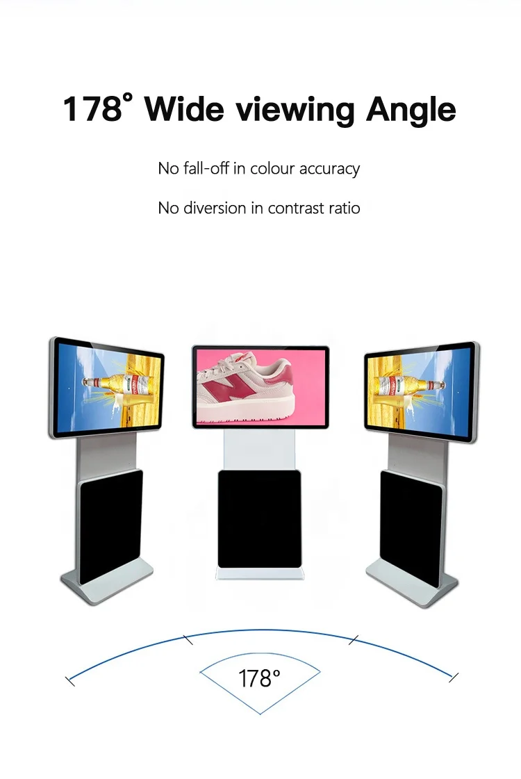 49 Inch New Style Hot Selling Floor Stand Interactive Rotating Kiosk Monitors Touch Lcd  Kiosk Rotate Digital Signage Screen