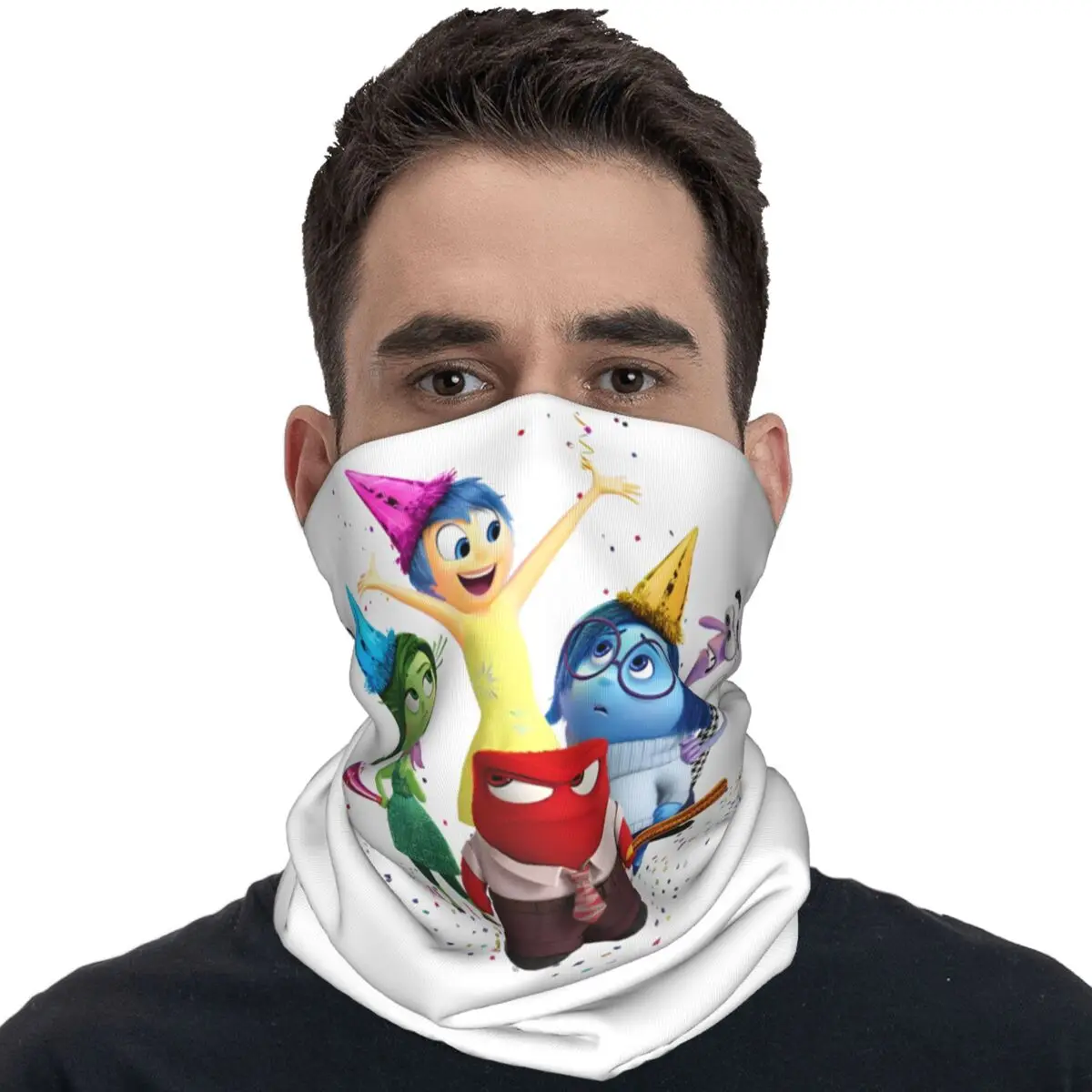 Inside Out Emotional Balaclava Hiking Camping Tactical Mask Man y2k Funny Anti-UV Cycling Mask Neck Warmer Scarves